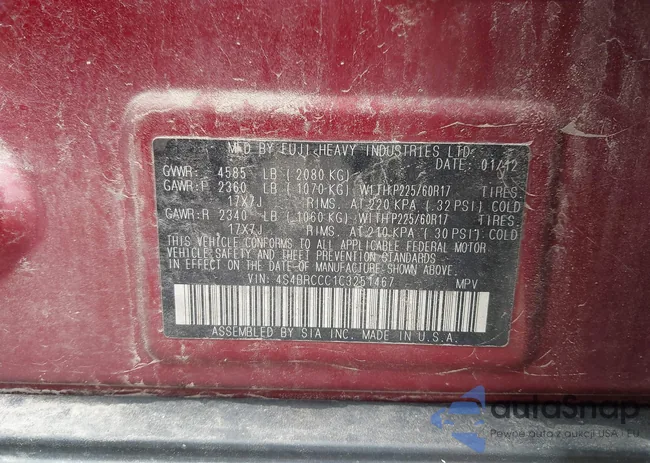 4S4BRCCC1C3251467: 42783992