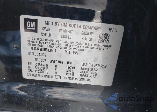 KL4CJASB0HB050616: 42784000