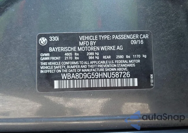 WBA8D9G59HNU58726: 42785301