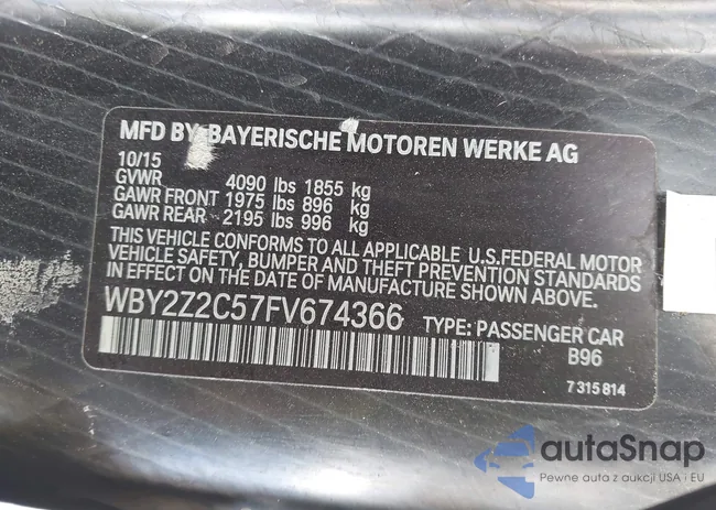 WBY2Z2C57FV674366: 42784668