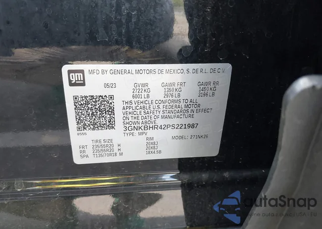 3GNKBHR42PS221987: 42786132