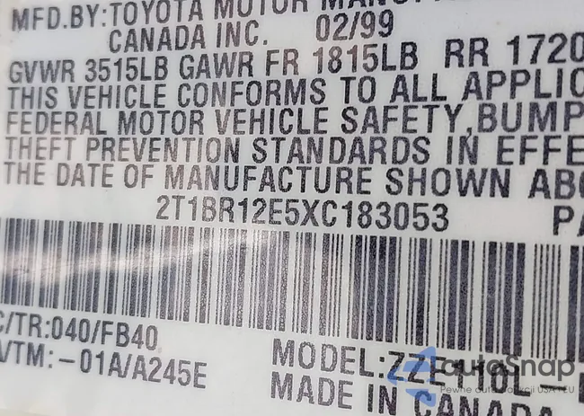 2T1BR12E5XC183053: 42786203