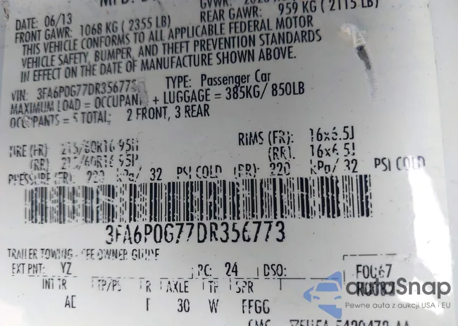 3FA6P0G77DR356773: 42786205