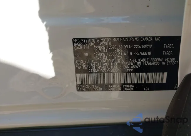 2T3UWRFV2SW290361: 42786206