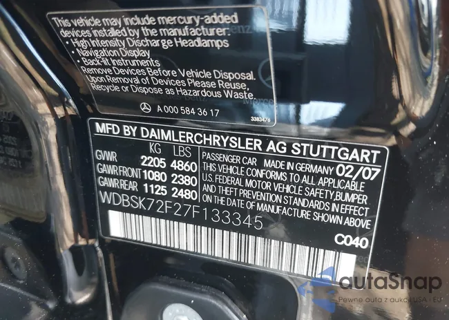 WDBSK72F27F133345: 42786213