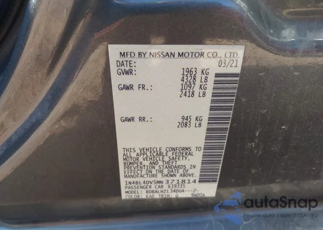 1N4BL4DV5MN371814: 42786331