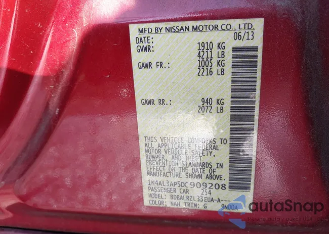 1N4AL3AP5DC909208: 42786366