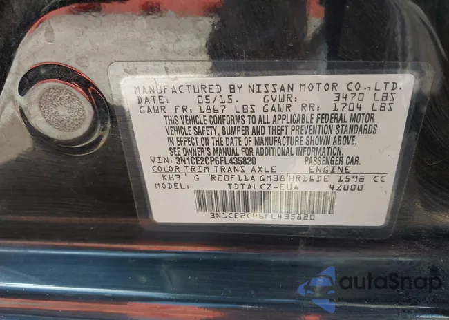 3N1CE2CP6FL435820: 42786461