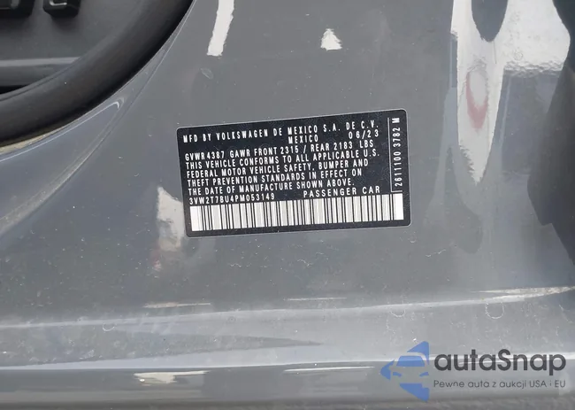 3VW2T7BU4PM053149: 42785730