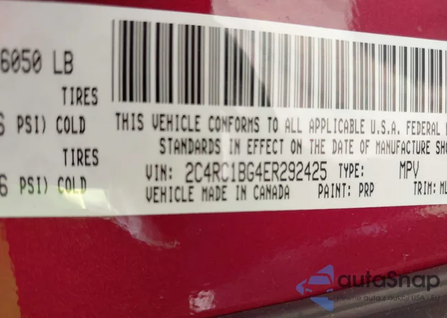 2C4RC1BG4ER292425: 42785835