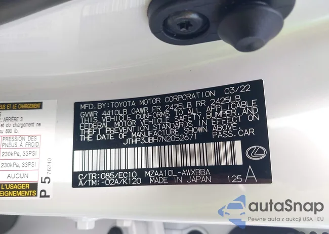 JTHP3JBH7N2052671: 42785838