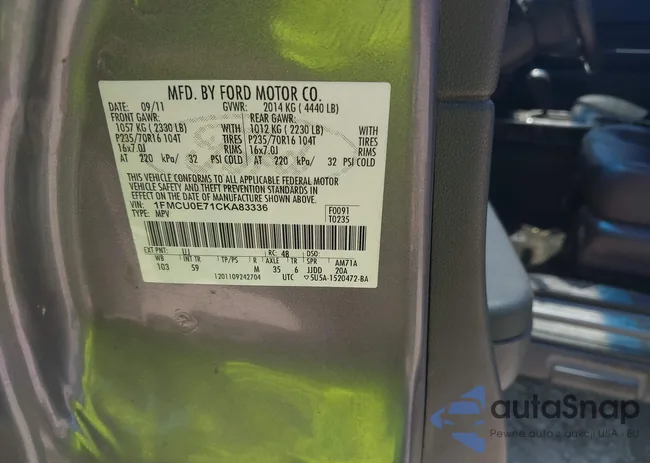 1FMCU0E71CKA83336: 42785876