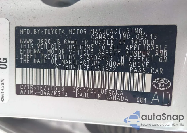 2T1BURHE7FC454472: 42785919