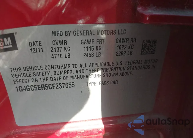 1G4GC5ER5CF237655: 42785920