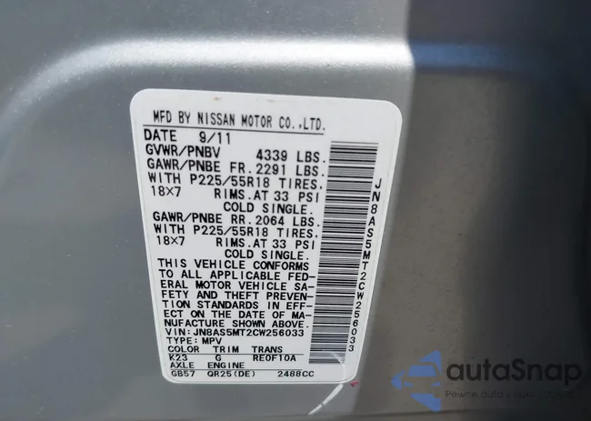 JN8AS5MT2CW256033: 42785932