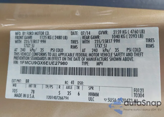 1FMCU9GX6EUE27980: 42785967