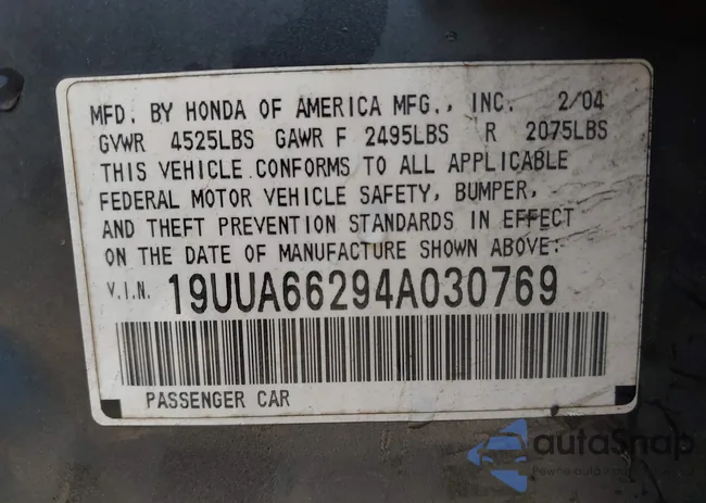 19UUA66294A030769: 42786980