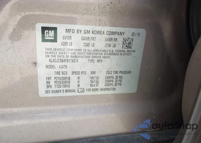 KL4CJCSB4FB174574: 42787099