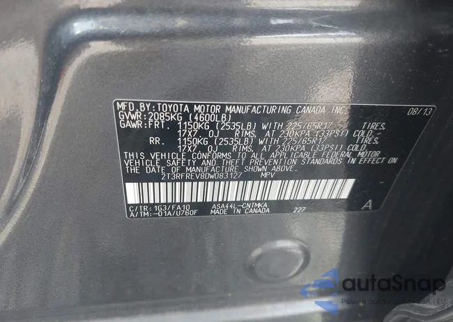 2T3RFREV8DW083127: 42787129