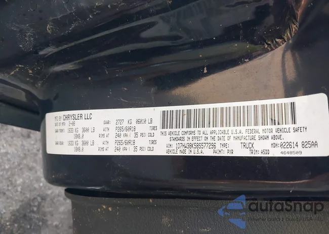 1D7HW38K58S577296: 42787351