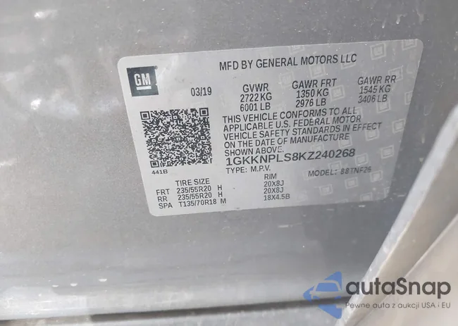 1GKKNPLS8KZ240268: 42787367