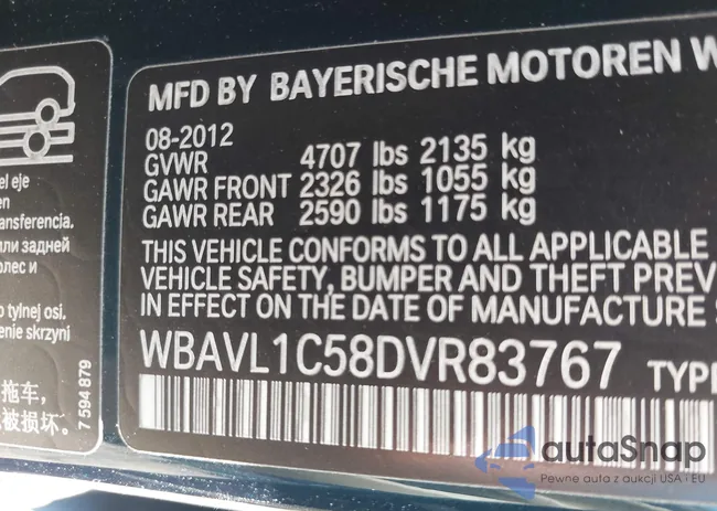 WBAVL1C58DVR83767: 42787456