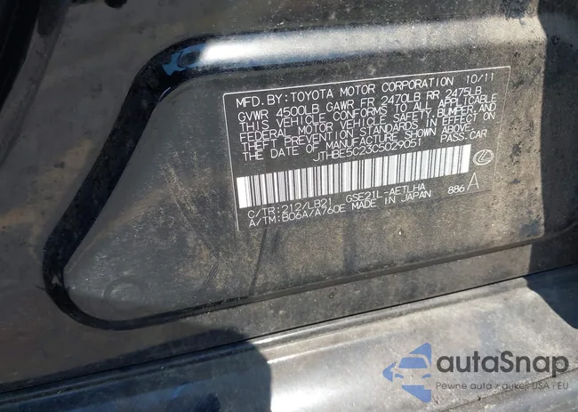 JTHBE5C23C5029051: 42787547