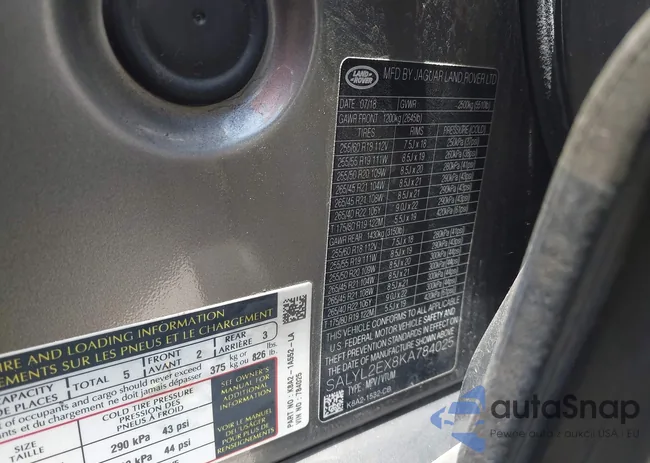 SALYL2EX8KA784025: 42786648