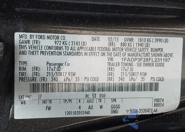 1FADP3F28FL231197: 42788035