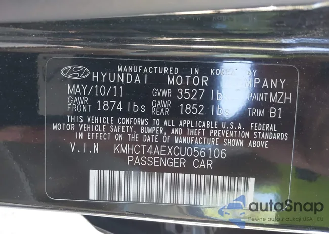 KMHCT4AEXCU056106: 42788046