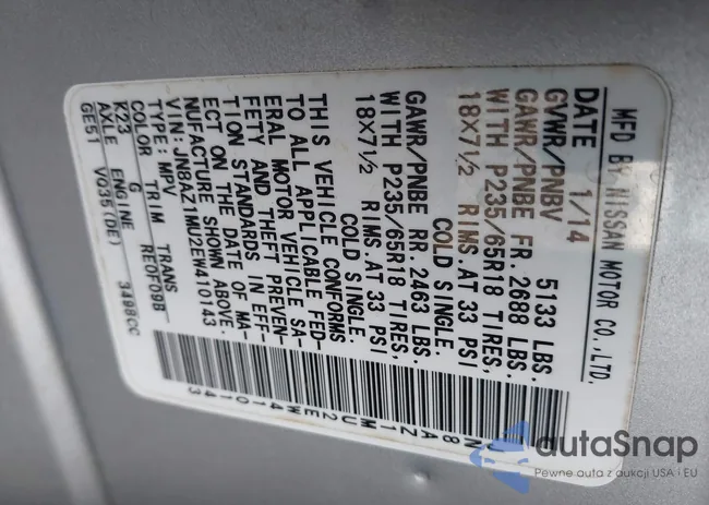 JN8AZ1MU2EW410143: 42788077