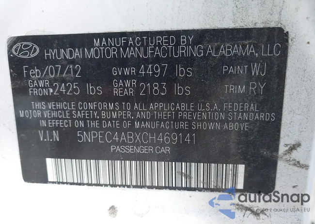 5NPEC4ABXCH469141: 42788098