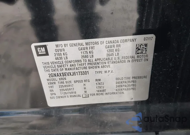 2GNAXSEVXJ6173301: 42788154