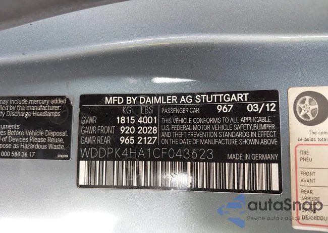 WDDPK4HA1CF043623: 42788234