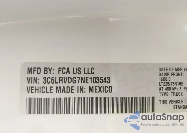 3C6LRVDG7NE103543: 42788265