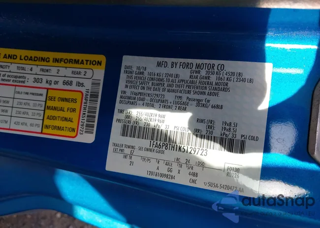 1FA6P8TH1K5129723: 42788334