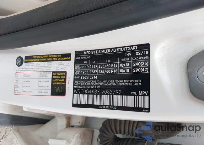 WDC0G4KBXJV083792: 42788342