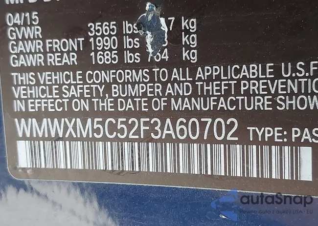 WMWXM5C52F3A60702: 42787673