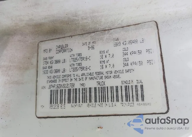 1B7HF16Z0VS121720: 42787691