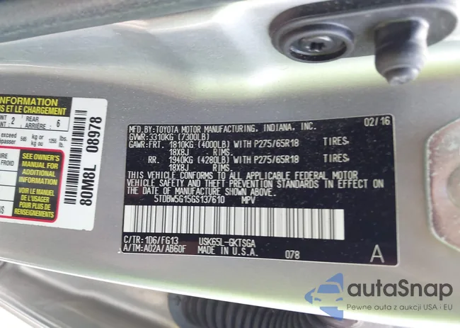 5TDBW5G15GS137610: 42787697