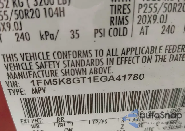 1FM5K8GT1EGA41780: 42787735