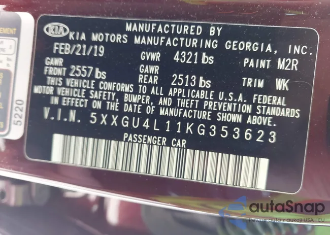 5XXGU4L11KG353623: 42787745