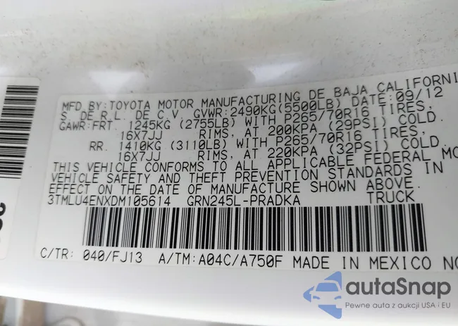 3TMLU4ENXDM105614: 42787765