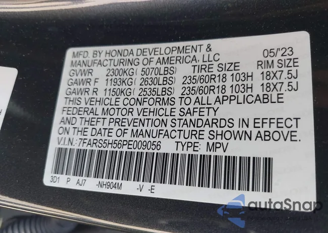 7FARS5H56PE009056: 42787793