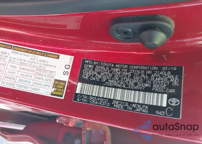 JTDEPRAE4LJ004597: 42787800