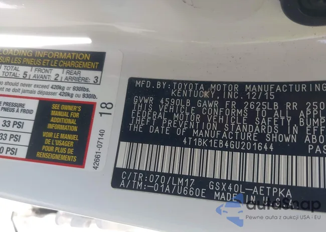 4T1BK1EB4GU201644: 42787862