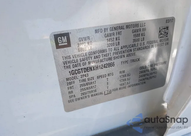 1GCGTDENXH1242866: 42787864