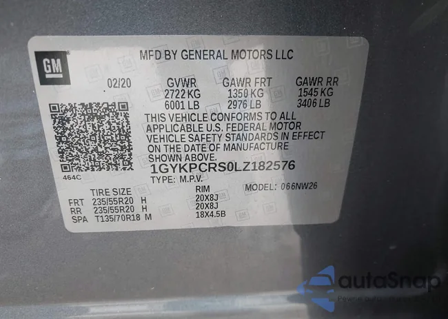 1GYKPCRS0LZ182576: 42787963