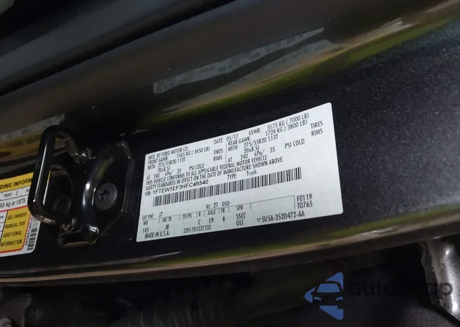 1FTEW1EF3HFC49540: 42788997