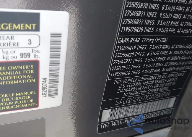 SALGS2KF0GA290744: 42789120